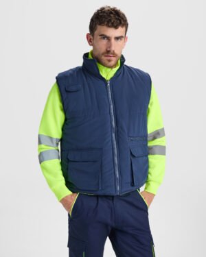 Chaleco Acolchado Reversible Alta Visibilidad (Roly Persei HV9313)