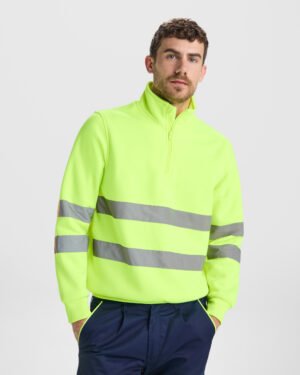 Sudadera de Alta Visibilidad Media Cremallera (Roly Spica HV9314)