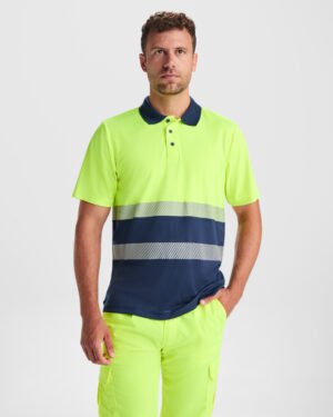Polo de Alta Visibilidad Bicolor con Bandas Segmentadas (Roly Vega HV9315)