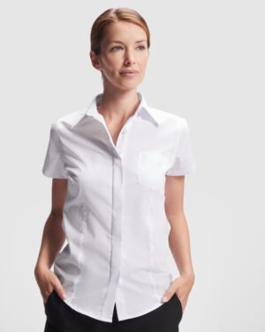 Camisa de Manga Corta Entallada para Mujer (Roly Sofía CM5061)