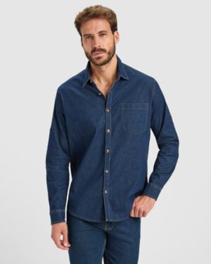 Camisa Vaquera de Manga Larga con Tejido Stretch (Roly Lujan CM6706)