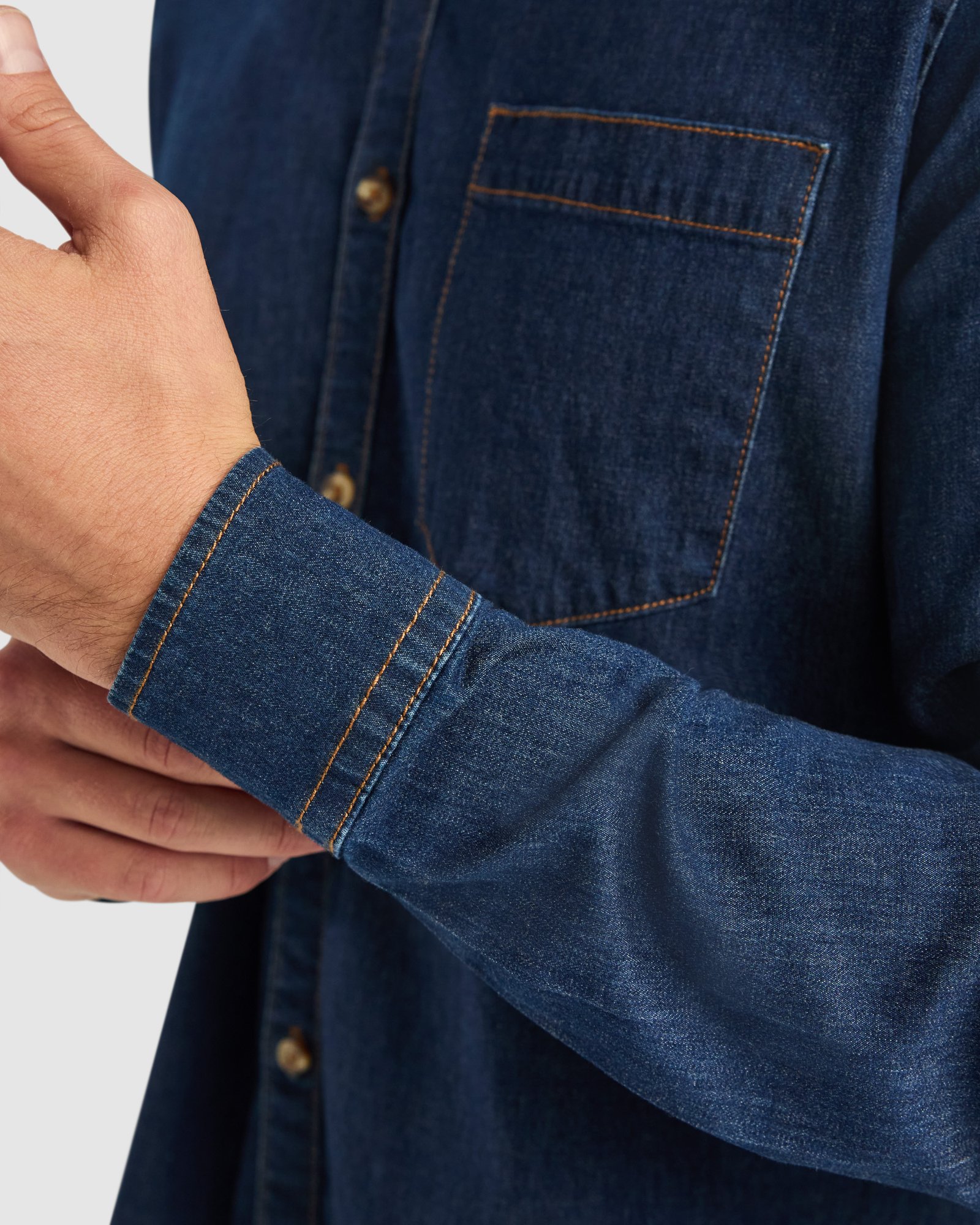Camisa Vaquera de Manga Larga con Tejido Stretch (Roly Lujan CM6706) - Imagen 3