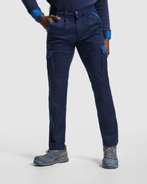 Pantalón de Trabajo Multibolsillos Stretch con Detalles a Contraste (Roly Trooper PA8408)